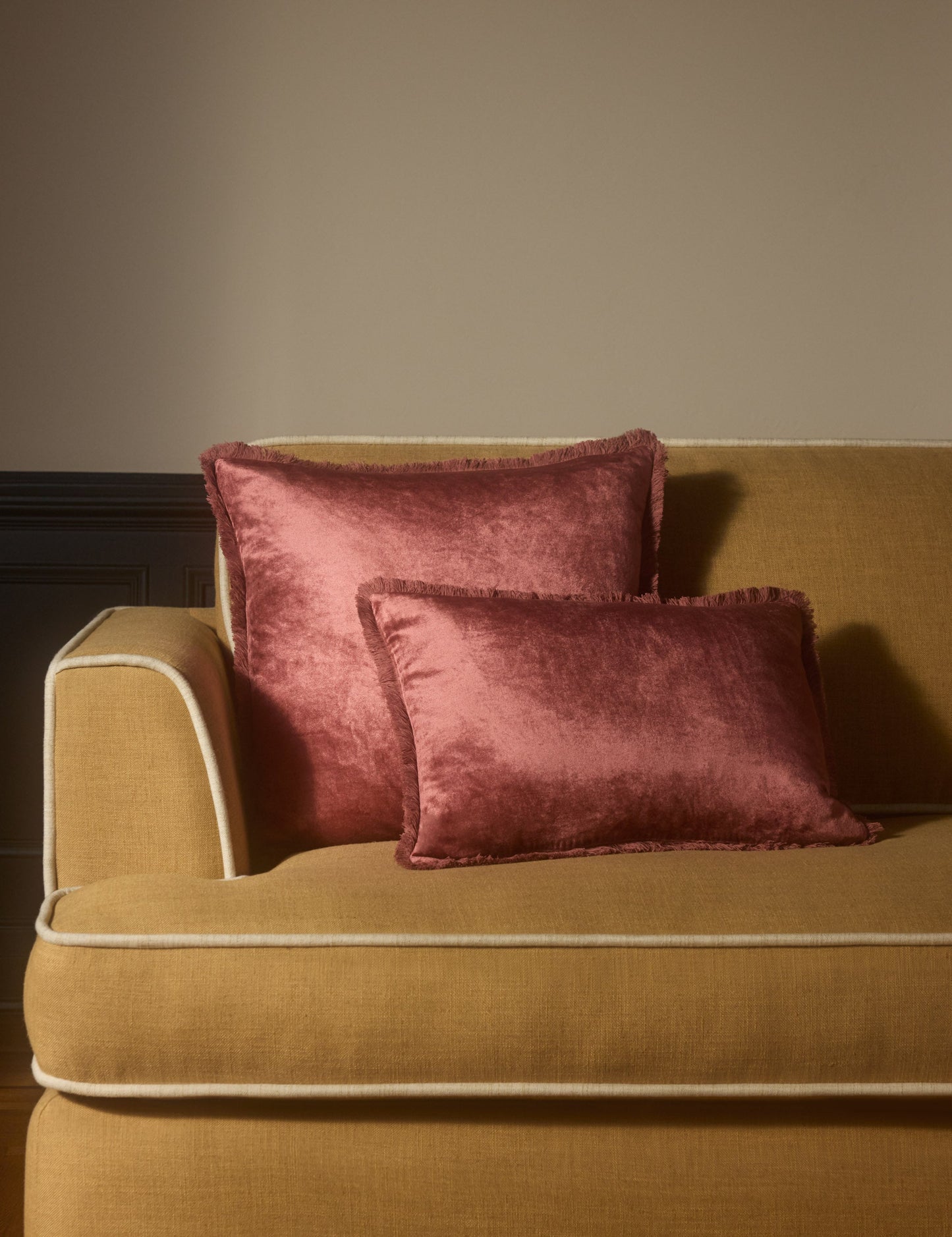 Coussin en velours Brandis