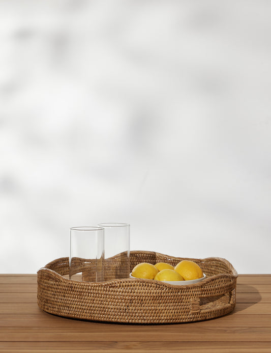 Plateau en rotin Tyna